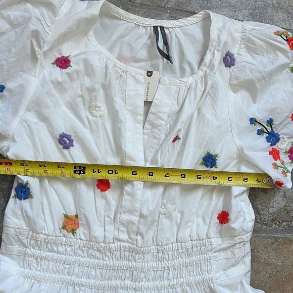 Anthropologie x The Somerset Embroidered Mini Dress Size Medium NWT - Picture 10 of 14